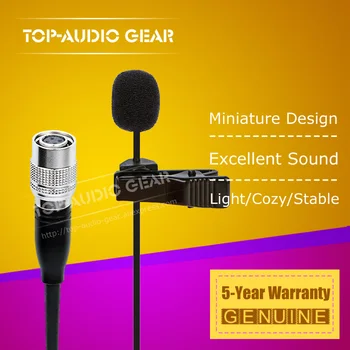 

Free Shipping 4 Pins 4-PIN Hirose Connector Tie Clip On Mic Lavaliar Microphone Microfono For Audio Technica Wireless Bodypack