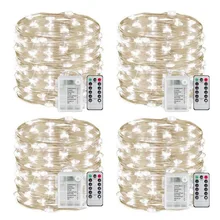 Праздничный светильник ing светодиодный светильник 4 упаковки Сказочный струнный светильник s на батарейках с пультом дистанционного управления 8 режимов 50 светодиодный 16ft водонепроницаемый светильник s