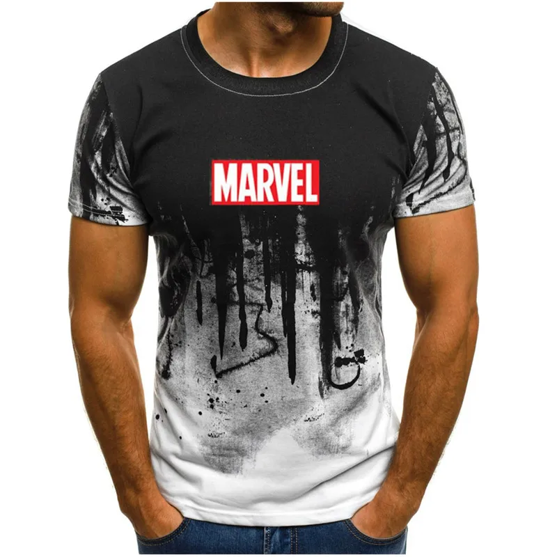 

Summer Men's T-shirt Marvel Print Men T-shirt Top Quality Camouflage Hip Hop Long/short Sleeve Men Casual T-shirt Men Tops Tees