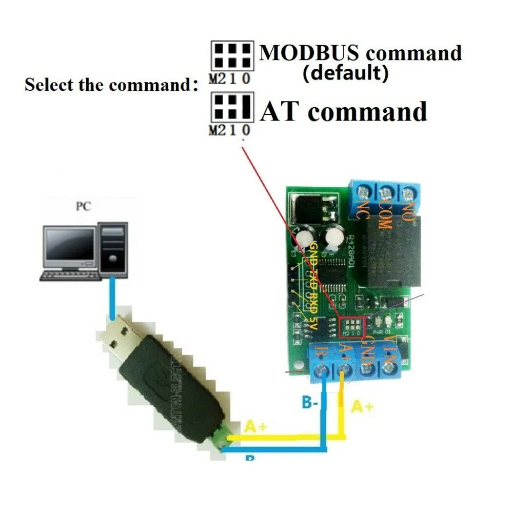 12VDC RS485 TTL RS232 Serial Port Relay UART Modbus Rtu Switch Module PLC PTZ 