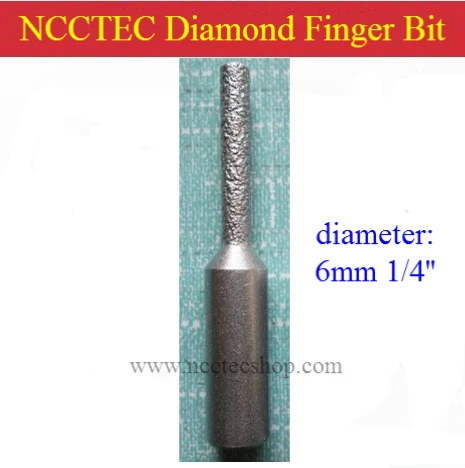 

6mm 1/4'' straight diamond vacuum Brazing brazed router finger bit with 1/2" Shank FREE shipping | marble granite seam knife