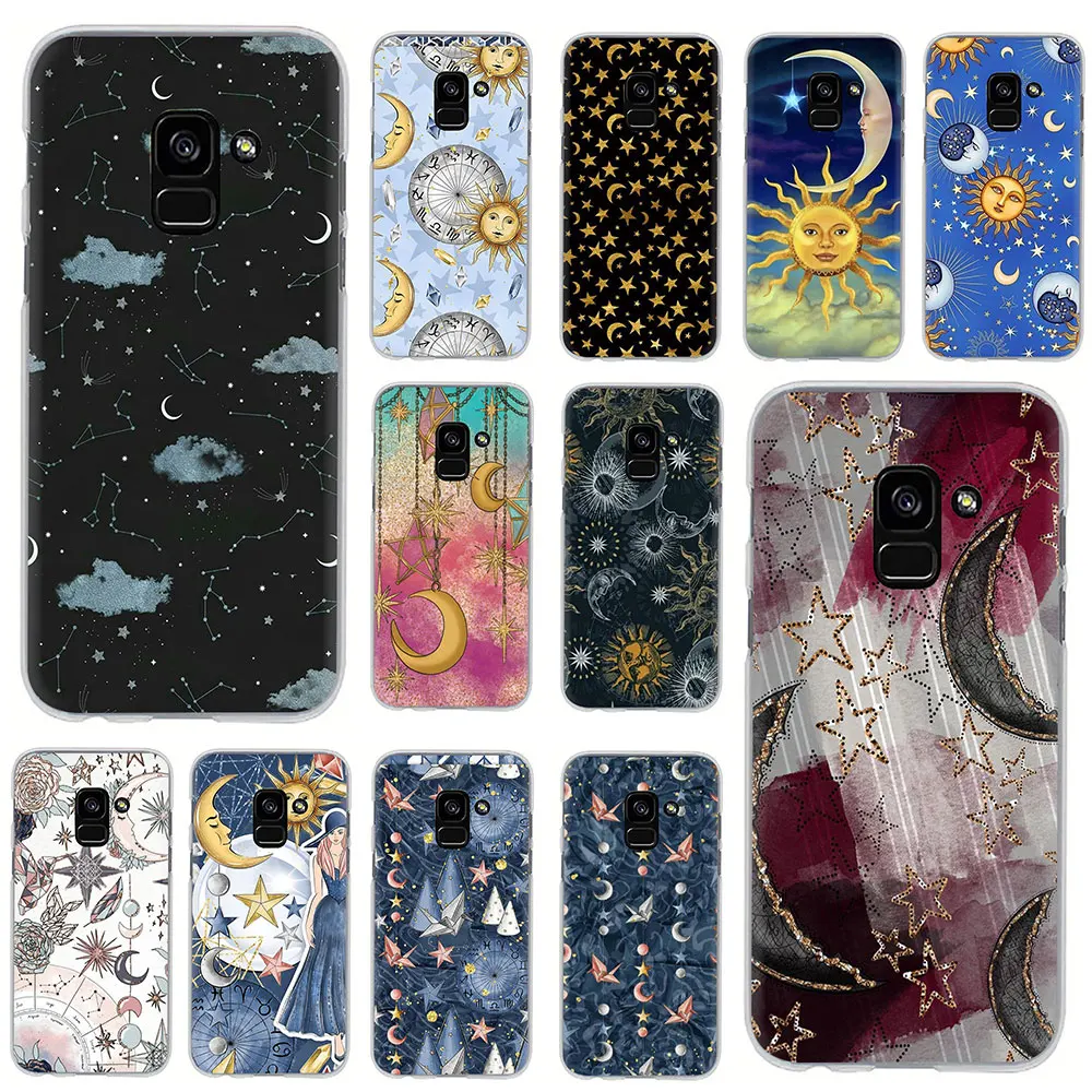 

Sun Moon Stars Colorful Hard phone cover case for Samsung Galaxy A3 5 2017 A6 7 8 9 2018 A10S 20S 30S 40S 50S 60 70