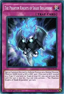 Yu-Gi-Oh карточная игра LEHD-ENC25 N Phantom Рыцари темная ткань B2A Аниме игра юджиох карты коллекция - Цвет: Светло-серый