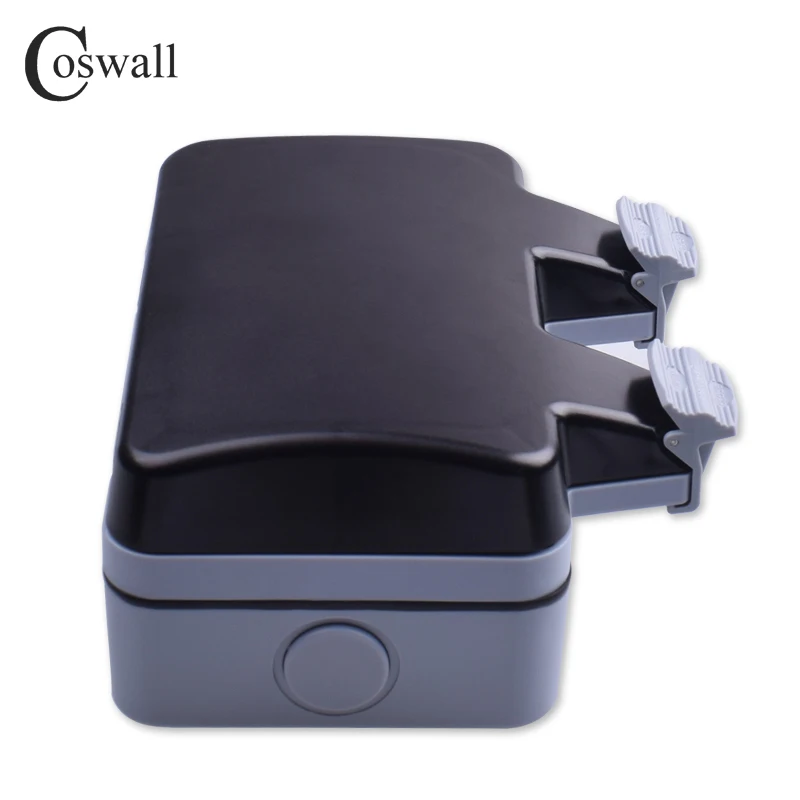 Водонепроницаемая уличная настенная электрическая розетка Coswall IP66 16 А двойная