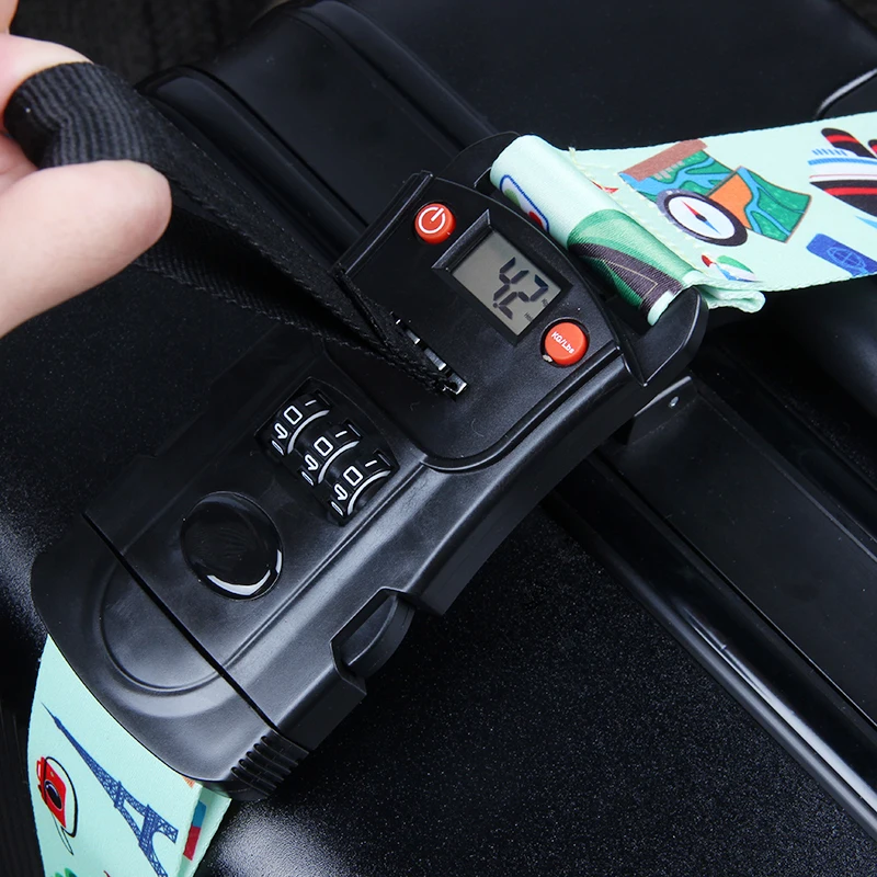 JULY'SONG Travel Weighing Scale Password Luggage Strap Adjustable And Multifunctional Suitcase Belt Sturdy Travel Accessories JULY'SONG Travel Weighing Scale Password Luggage Strap Adjustable And Multifunctional Suitcase Belt Sturdy Travel Accessories