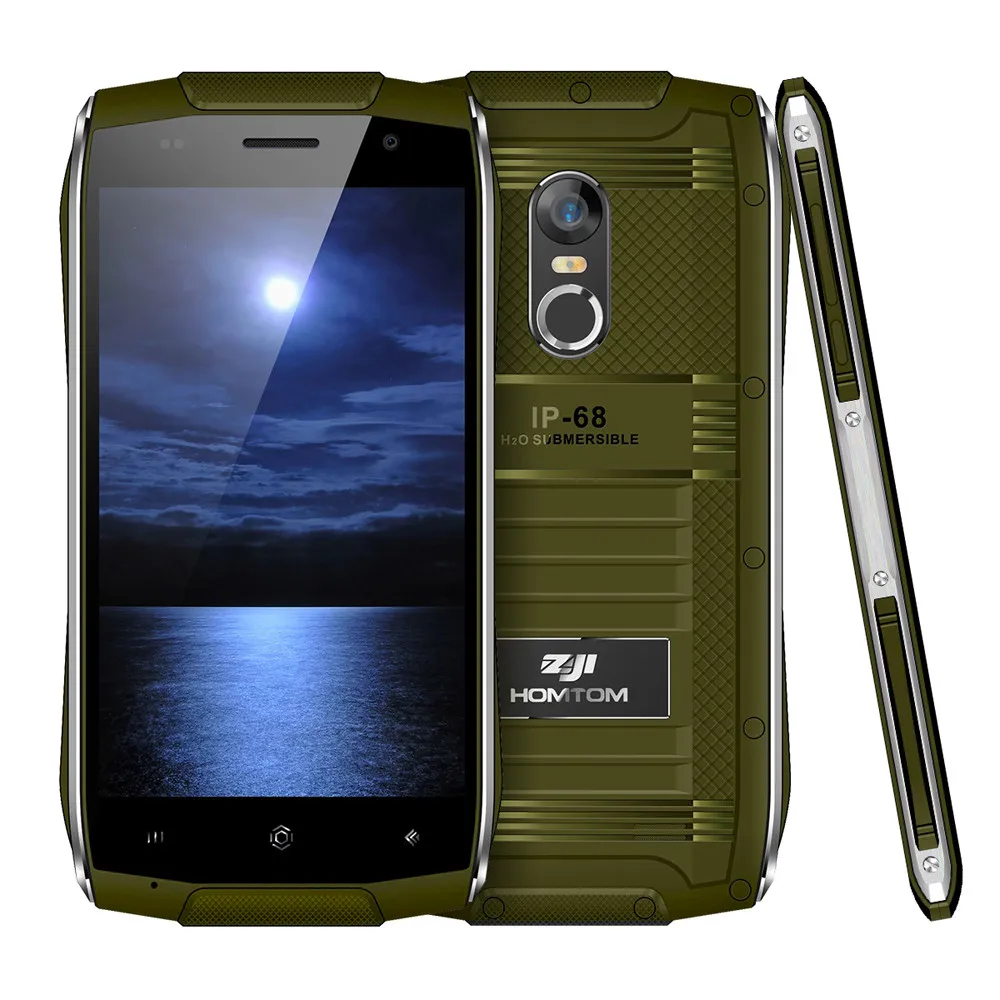 HOMTOM ZOJI Z6 Tri-proof смартфон 3g 4," 1280*720 пикселей MTK6580 четырехъядерный Android 6,0 1 Гб+ 8 Гб 3000 мАч батарея IP68 мобильный телефон - Цвет: Green