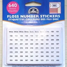 

oneroom dmc New Sticker With Color Number Of DMC Thread Embroidery Cross Stitch Floss Thread Tool Accessory