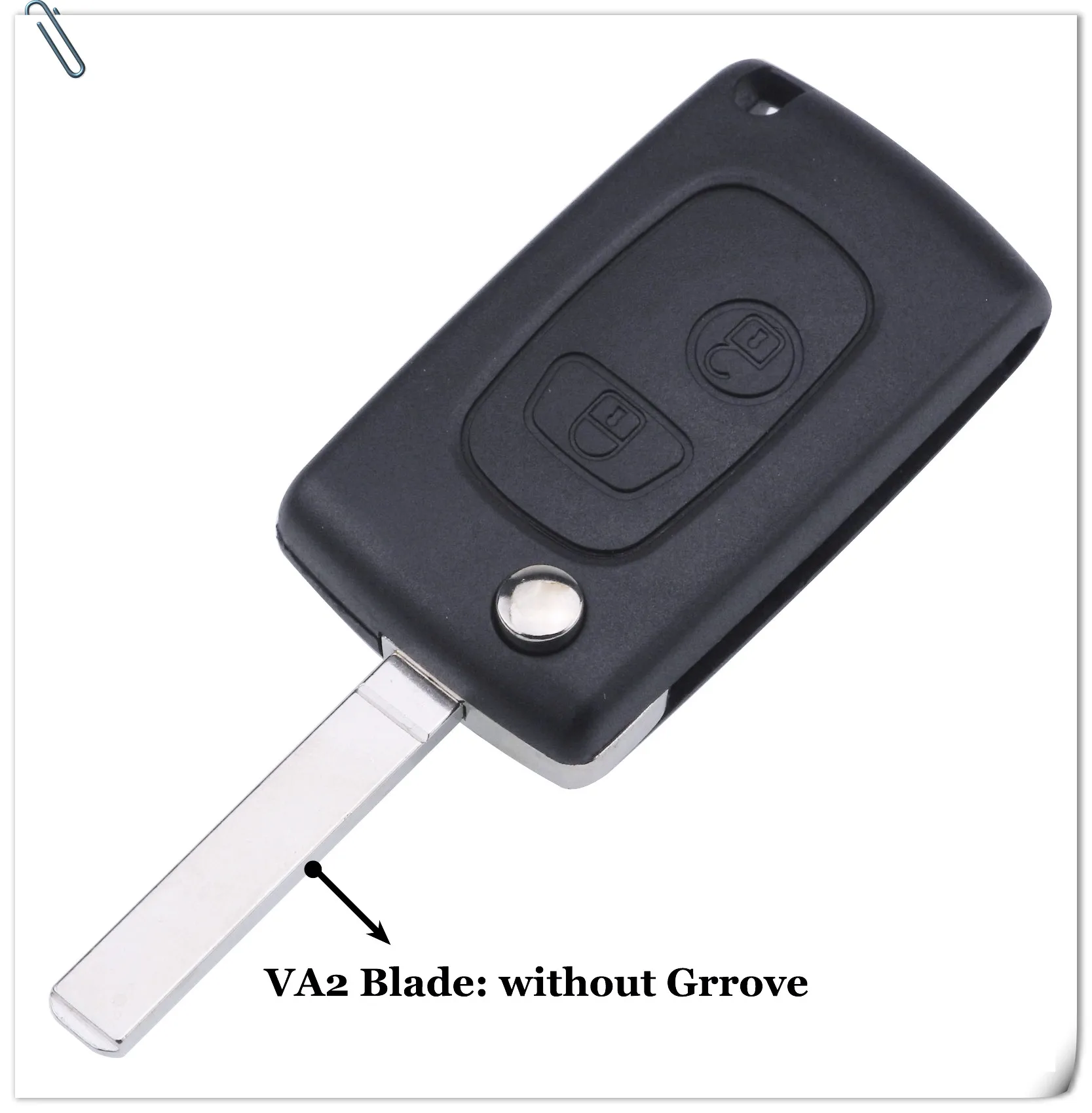 Keyforkess modificato Flip pieghevole chiave a distanza Shell misura per PEUGEOT 307 607 207 407 2BTN portachiavi Fob VA2/HU83 lama -