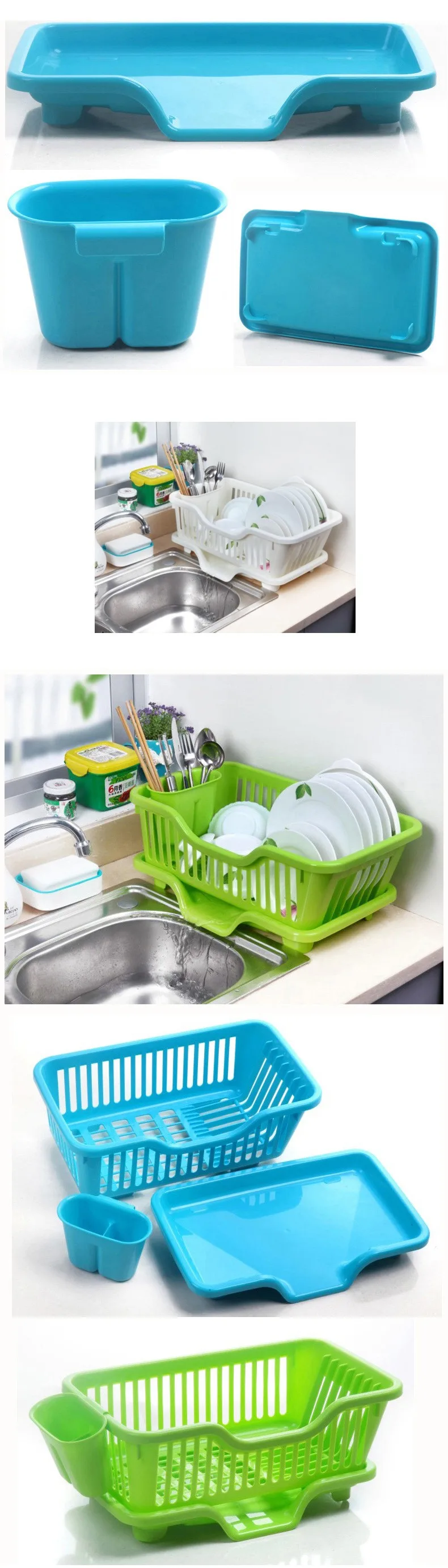 Huiyi home стиральная держатель корзина ПП большой кухонная раковина, блюдо крылом для сушки одежды Организатор синего/розового/белого/лоток EGN005A