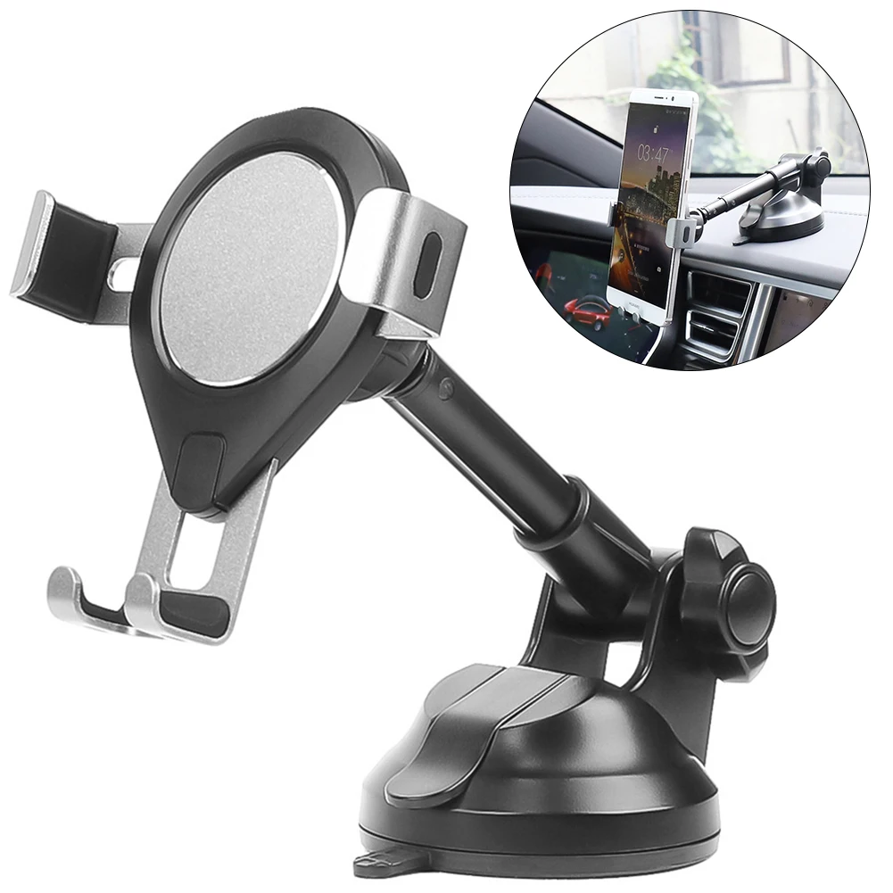

Magnetic Car Phone Holder for Samsung S10 Plus S10e iPhone X XS Gravity Aluminum Alloy Car 360 Rotation Stand for Huawei P30 Pro