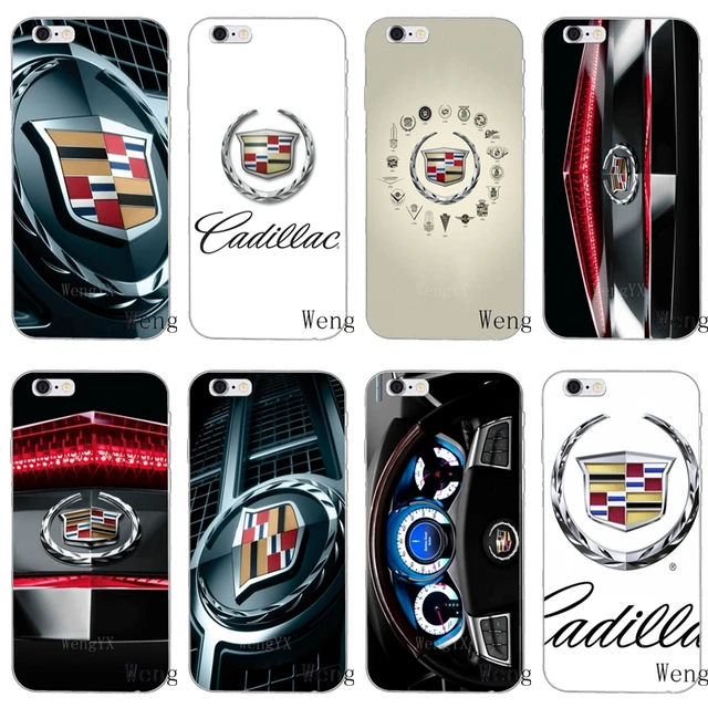 Stylish Luxury sports car Cadillac logo Slim silicone Soft phone case