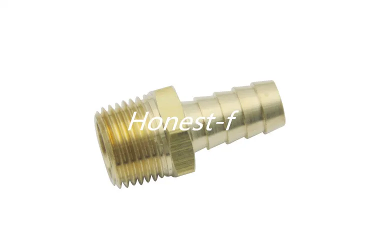 Brass BSP Barbed Fitting Coupler / Connector 1/2" Male BSPP x 1/2"(12mm