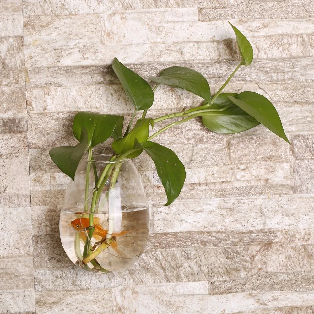 

Dinosaur Egg Shaped Transparent Wall Hanging Vase Hydroponic Container Plant Flower Glass Bottle Home Office Wedding Decor