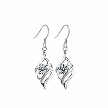 

Special Women Gift 925-sterling-silver Angel Long jewelry drop dangle Earring 925 sterling silver
