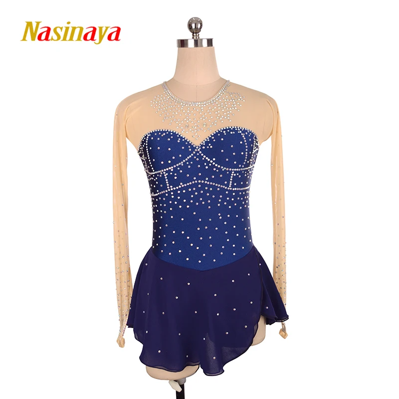 Nasinaya Figure Skating Dress Customized Competition Ice Skating Skirt for Girl Women Kids Patinaje Gymnastics Performance AB Nasinaya Figure Skating Dress Customized Competition Ice Skating Skirt for Girl Women Kids Patinaje Gymnastics Performance AB