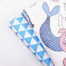 Детский Стиль, хлопковая саржевая ткань с принтом животных из мультфильмов/геометрические узоры, печать, сделай сам, стеганое шитье, хлопковая ткань ручной работы