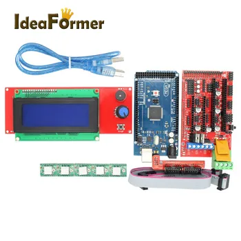 

3D Printer RAMPS 1.4 Controller + Mega 2560 board + 5pcs A4988 Stepper Driver Module + 2004 LCD control full kit wholesale