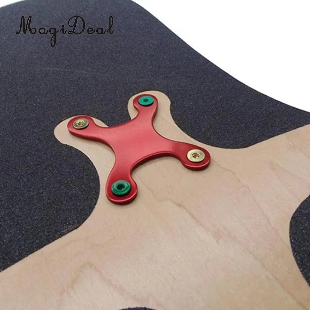 MagiDeal 2pcs Aluminum Alloy Skateboard Longboard Anti Sinking Gasket Prevent Sag Red