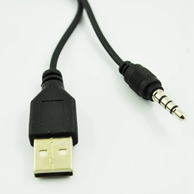 

Black USB A Type to 3.5mm Jack Plug Audio Data Cable for MP3 Mp4