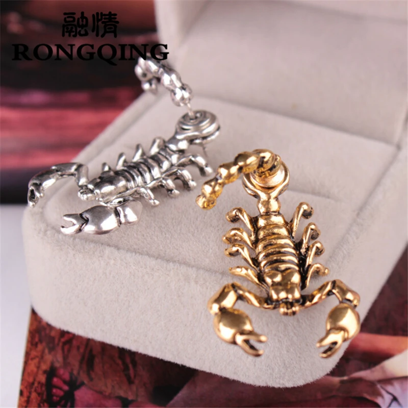 RONGQING 1 шт. 3D Скорпион серьги букле D Oreille Винтаж странные вещи классные мужские