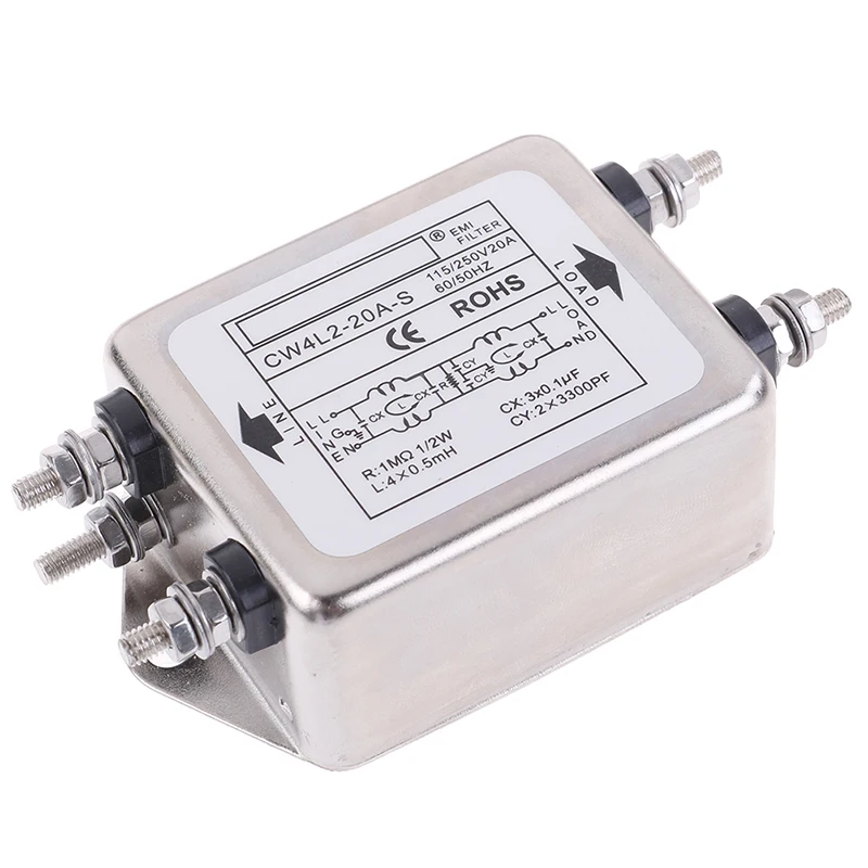 1pc Metal  CW4L2-15/20A-S EMI power filter single-phase double-section power filter