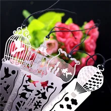 1 шт. 10 см пустотелая металлическая закладка материал Форма для золотой рыбки Канарские воздушный шар карусель Ретро красивые закладки линейка