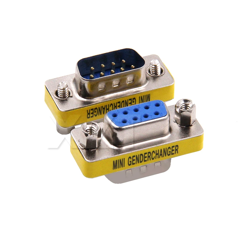 1pcs Newest Hot MIni gender changer 9 Pin RS232 DB9 Male to Female