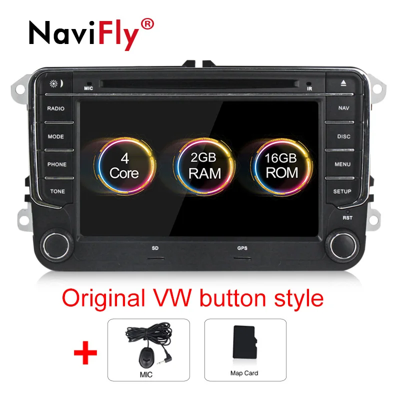 2din Android 8,1 2+ 16G Автомобильный dvd-плеер для Volkswagen VW golf passat b6 B7 Touran polo Tiguan seat skoda octavia gps AM RDS - Цвет: Car dvd