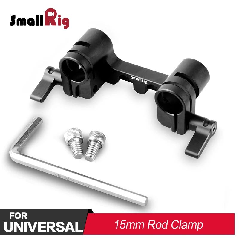 cheap SmallRig Dual 15mm Rod Clamp Rail Block For DSLR Camera Follow Focous 1943