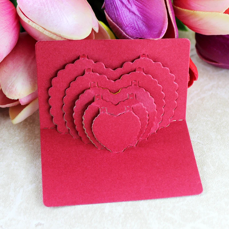 

YLCD712 Heart To Heart Metal Cutting Dies For Scrapbooking Stencils DIY Album Cards Decoration Embossing Folder Die Cutter Tools