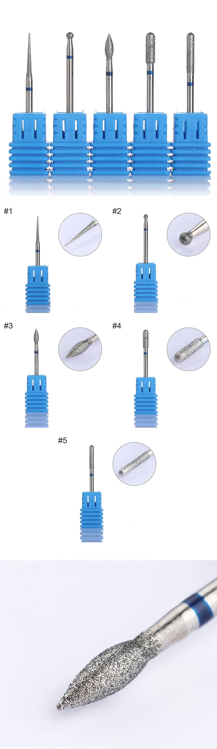 Сверло для ногтей ЗАМЕНА файл протяжки синий электрический машина аксессуар Маникюр дизайн UV светодиодный гель инструмент