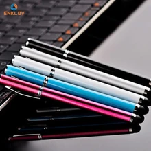 ENKLOV, для IPad, для IPhone, 2 в 1, многофункциональная круглая ручка для сенсорного экрана, емкостный стилус, ручка для смартфона, планшета