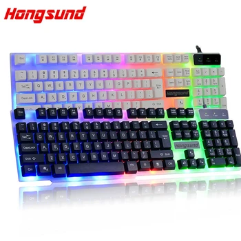

7 Color Backlight Gaming Keyboard Gamer Teclado Gaming Wired USB Keyboard with Similar Mechanical Feel Floating LED Backlit