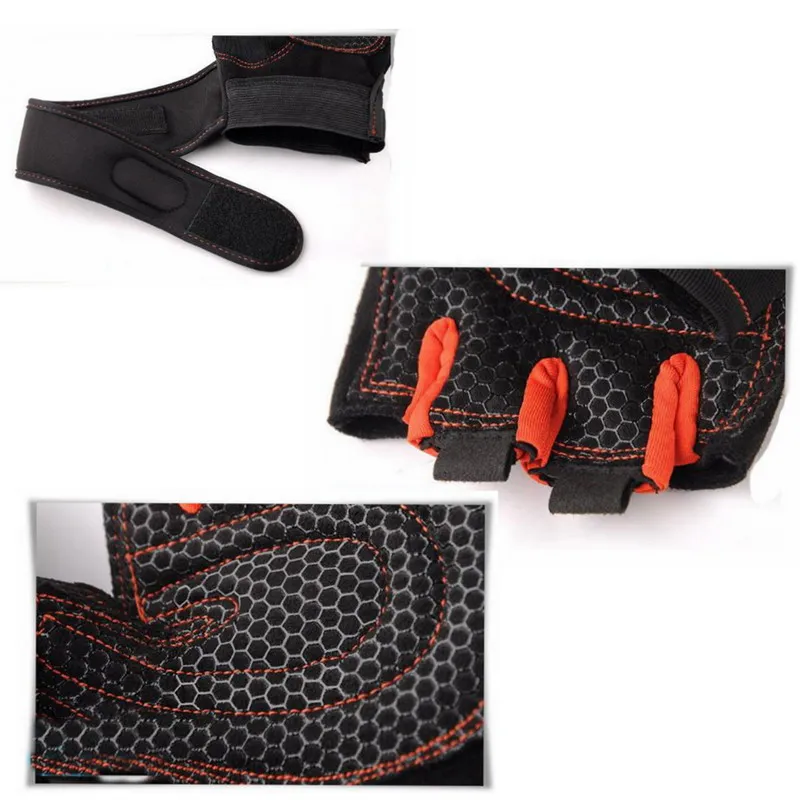 Anti Slip Weight Lifting Gloves Half Finger Fitness Wrist Wraps Sports Gym Training Outdoor Bycicle Exercise Body Building