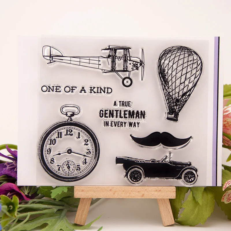 

Vintage Old Clock Car Transparent Clear Stamps Silicone Seal for DIY Scrapbooking Card Making Photo Album Decor Crafts Supplies