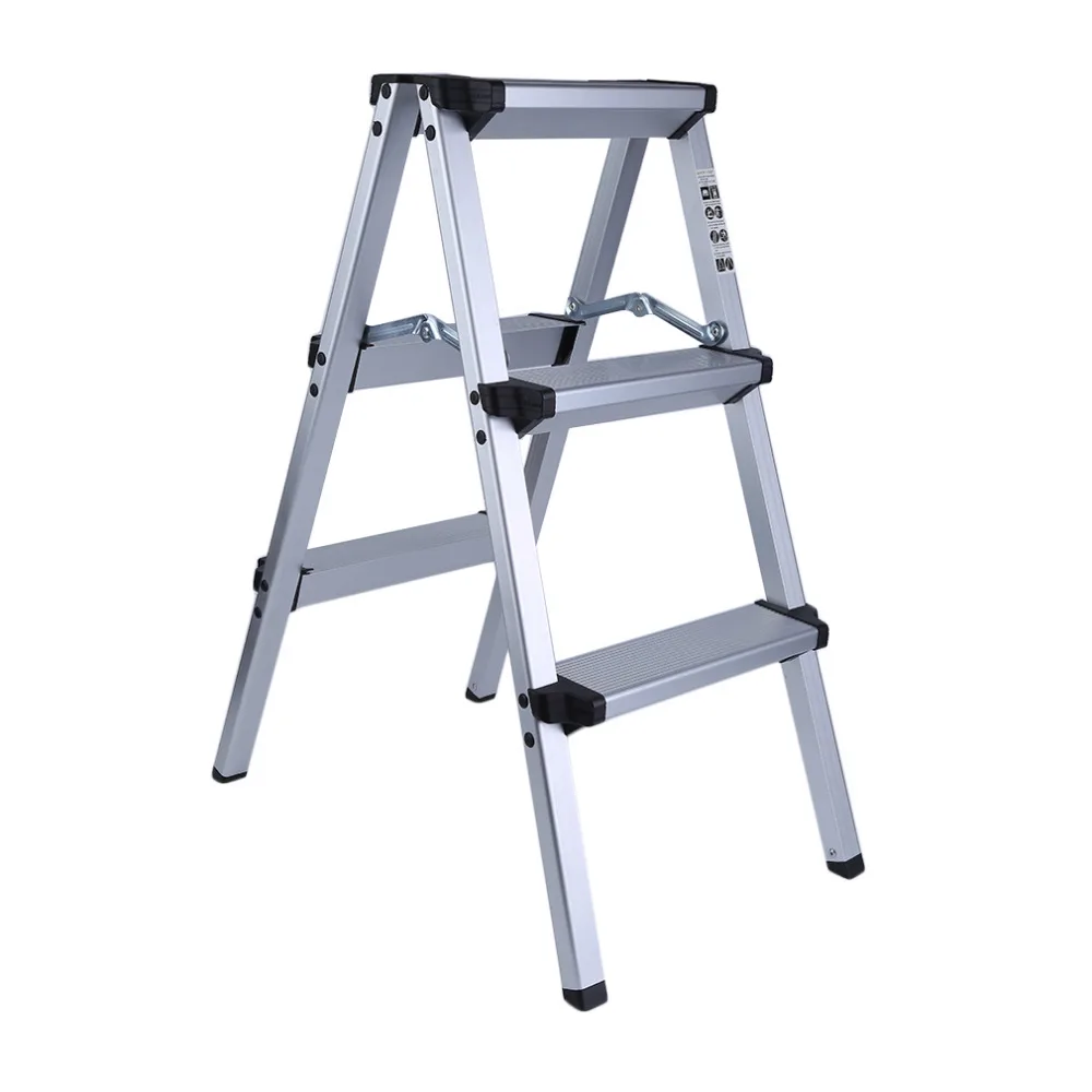 

Newest Household Multi-Functional Engineering Step Stool Folding Thickening Three Layers Aluminum Alloy Herringbone Ladder