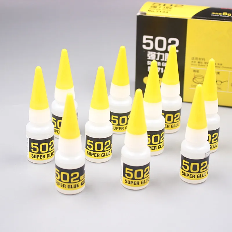 

10Pcs/Lot 502 Super Glue Instant Quick-drying Cyanoacrylate Adhesive Strong Bond Fast Leather Rubber Metal Scrapbooking