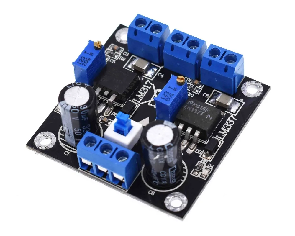 

LM317 + LM337 / negative dual power adjustable power supply board/ Electronic Component