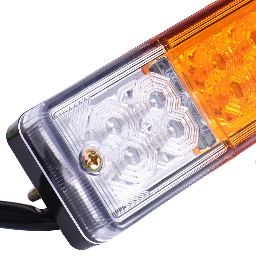 22 LED Audew 2Pcs 6-inch Oval 22-LED Trailer Tail Lights Red Brakes//Marker Lights for Truck,Boat,Trailer,Bus,IP65 Waterproof,DC 12V
