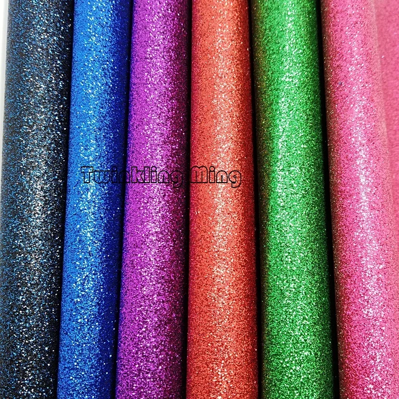 5 YARDS Synthetic Leather Telas Faux Leather Fabric Glitter Leather
