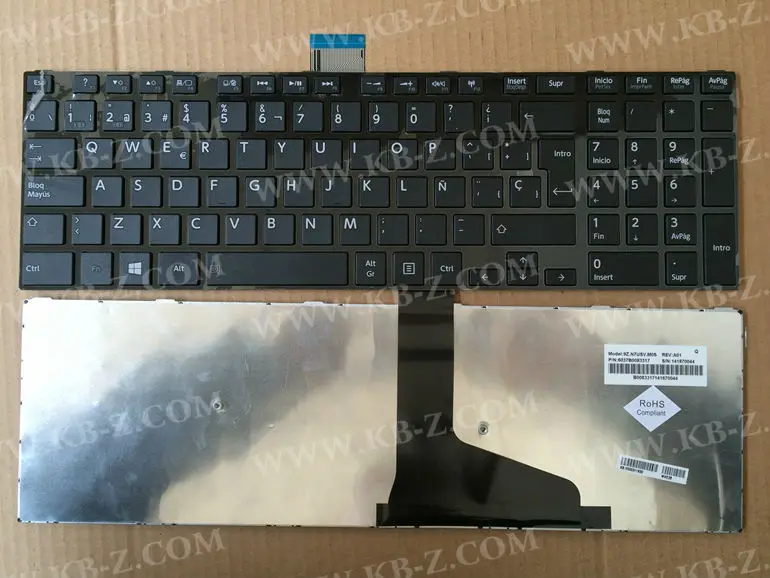 

NEW SP Spanish keyboard For Toshiba C50 C50D C70-A C55D L50 S50 L75 with Grossy frame 9Z.N7USV.M0S