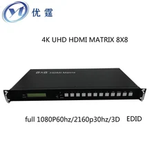 UHD 4kx2k v1.4 3D hdmi matrix 8×8 with rs232/rj45 PC tool 2160p 30hz1080P 3D HDMI Switcher 8 into 8 output