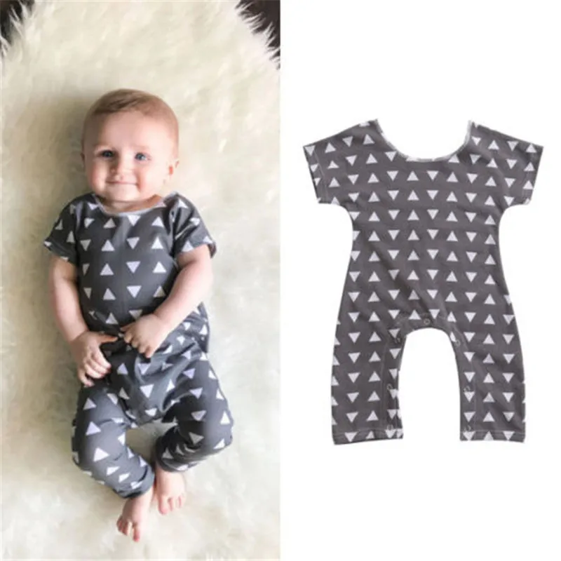 2017 New Baby Boys Rompers Boy Cotton Harem Jumpsuits Toddler Summer