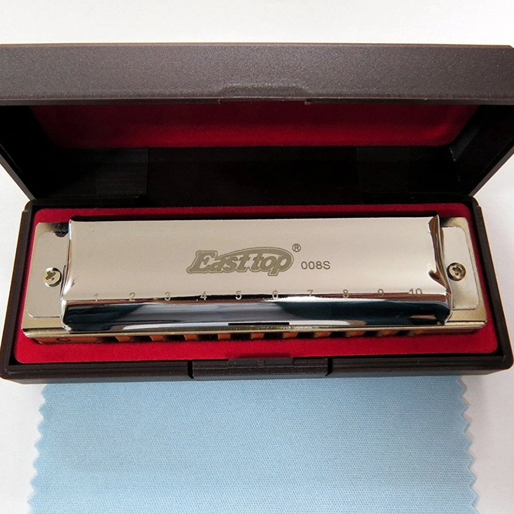 Easttop 10 отверстий диатоническая губная гармоника Ключ C ABS расческа Губная гармошка музыкальный инструмент профессиональный T008S