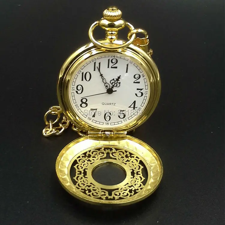 Новые золотистые наручные кварцевые карманные часы с цепочкой подарок на