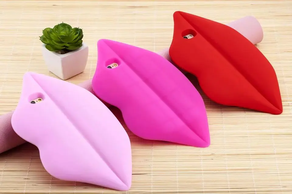 

Fashion 3D Sexy Mouth big red lip soft Gel Silicone Cover Case for Apple iPhone 7 8 Plus phone case for iPhone 5 5s 6 6s Plus
