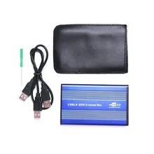 YOC популярный и практичный пластиковый USB 2,0 Внешний 2," IDE HDD корпус чехол синий для ноутбука