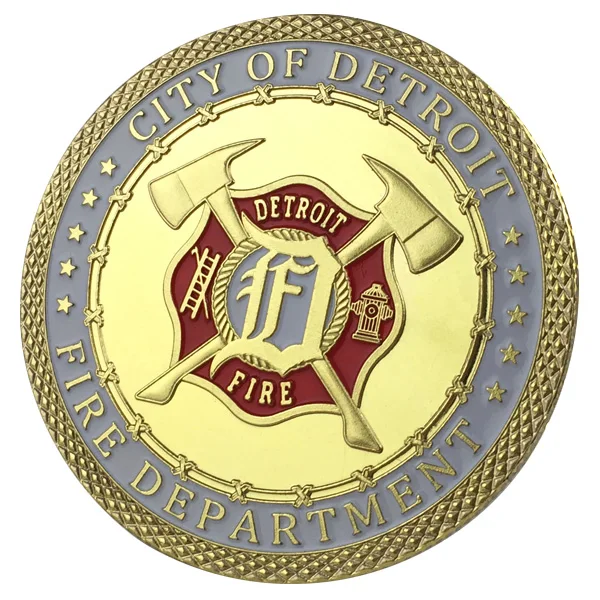 Город Детройт пожарный отдел/DFD Золотая монета/сувенир/на заказ монета/монета 1169