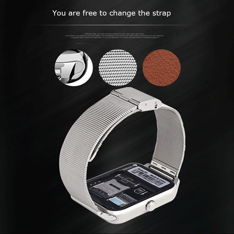 Beste Z60 Bluetooth Smart Horloge Telefoon Mannen Vrouwen Ondersteuning 2G SIM TF Card Camera voor Android Iphone Huawei Xiaomi Smartwatchs PK GT08 X6