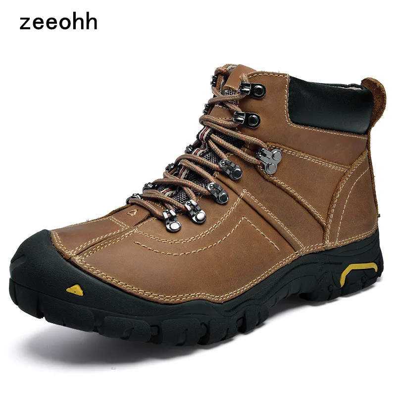 

High Quality Genuine Leather Autumn Men Boots Winter Waterproof Ankle Boots Oxfords Boots Outdoor Working Boots Men Shoes Boats